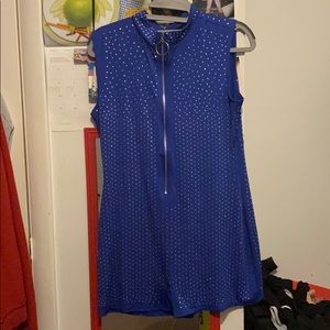 A royal blue romper.